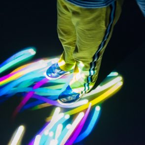 Dodge the colourful glow-worms